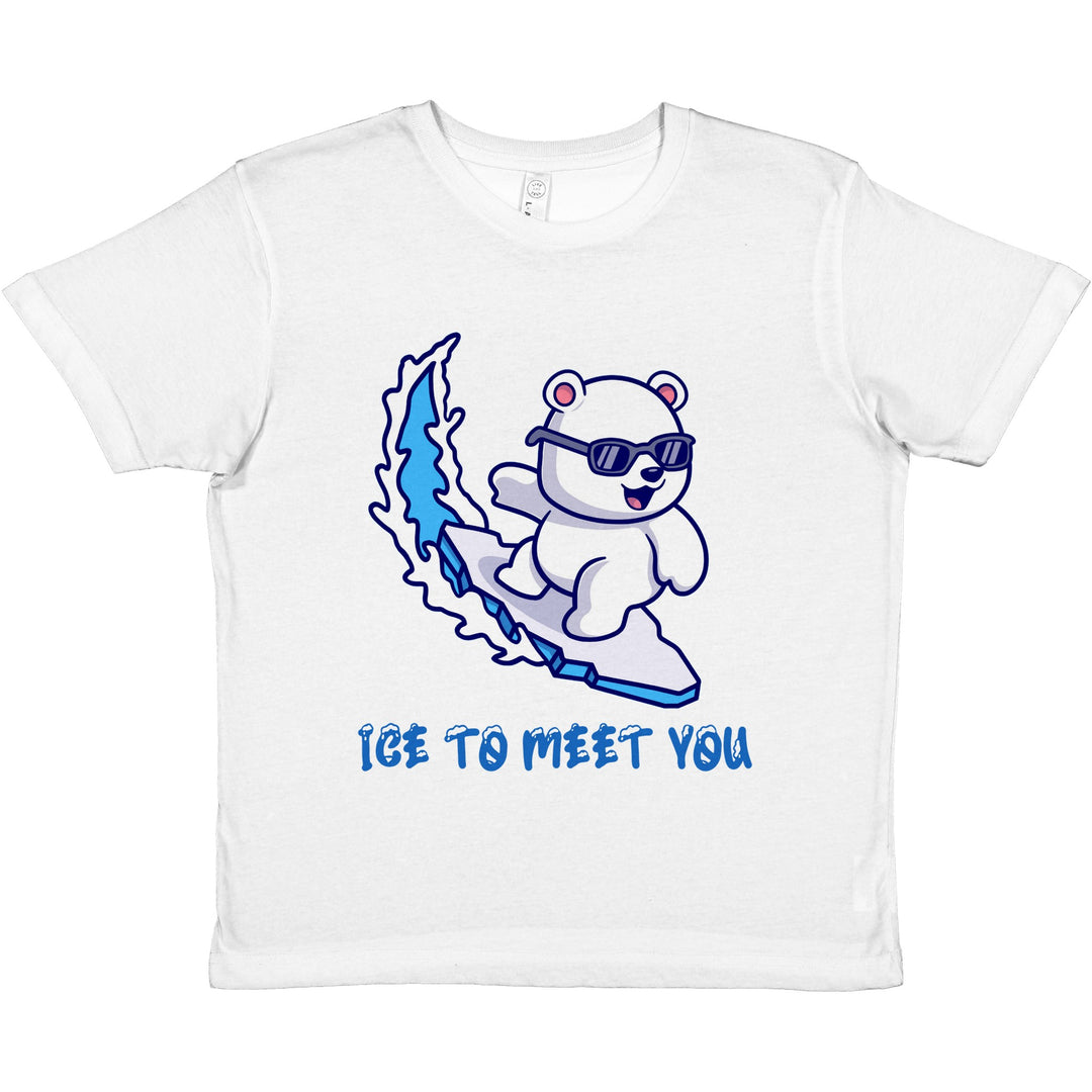 Premium Kids Crewneck T-shirt "Ice To Meet You"
