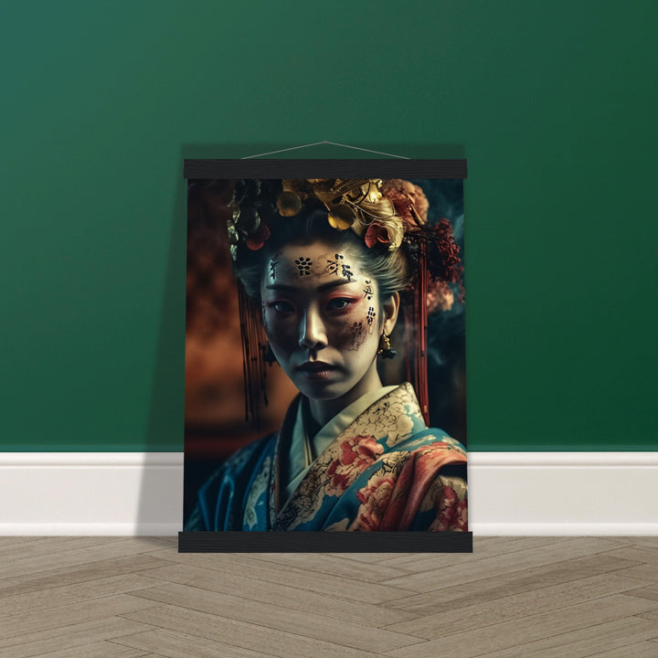 Classic Semi-Glossy Paper Poster with Hanger - Gaze of the Golden Geisha