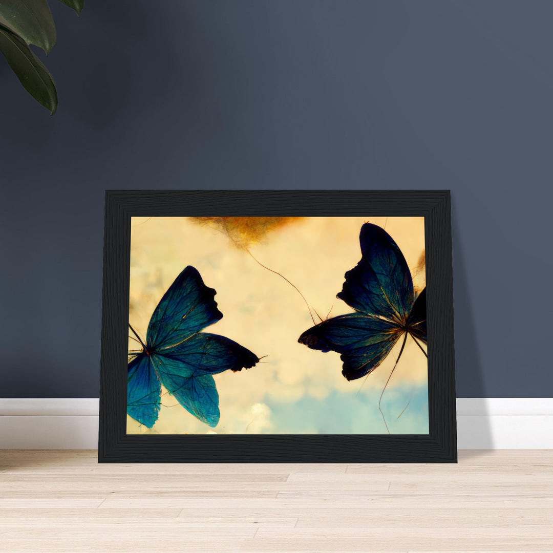 Premium Semi-Glossy Paper Wooden Framed Poster - Dreaming Butterflies III