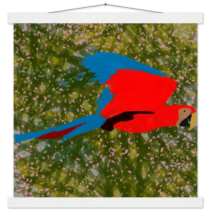 Premium Matte Paper Poster with Hanger - Parrot Colourful