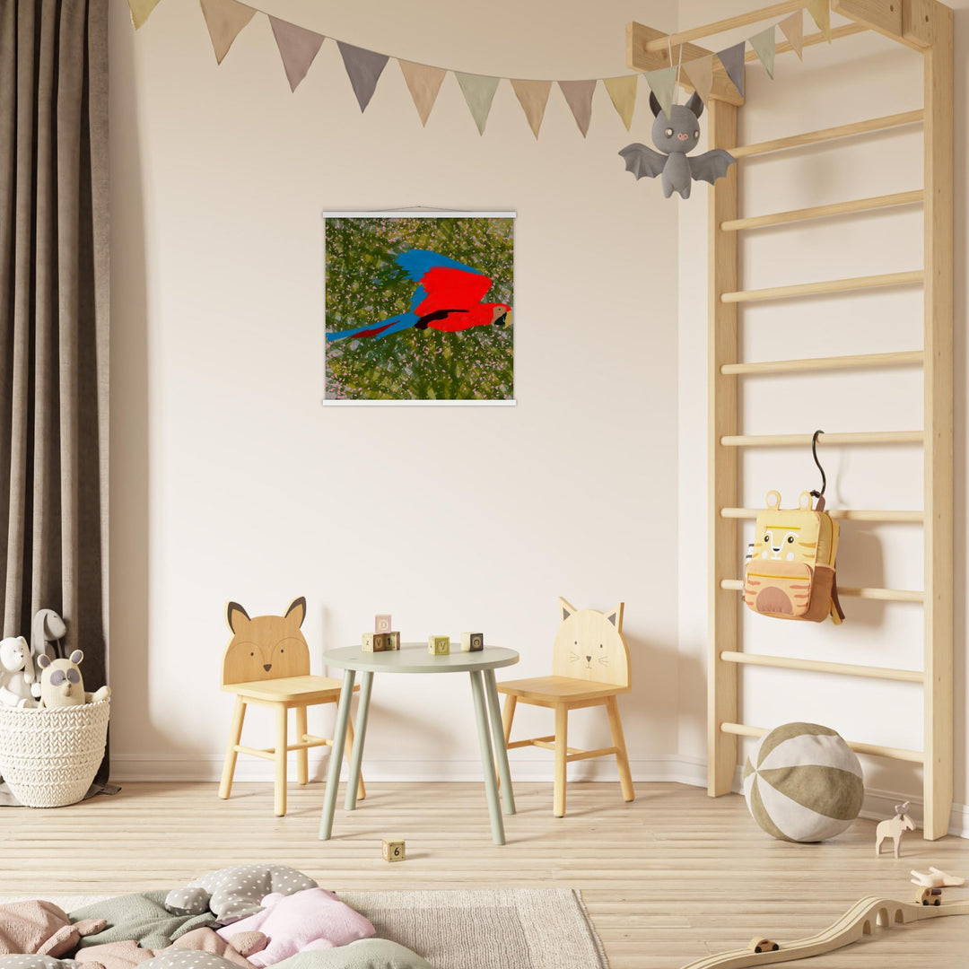 Classic Matte Paper Poster with Hanger - Parrot Colourful