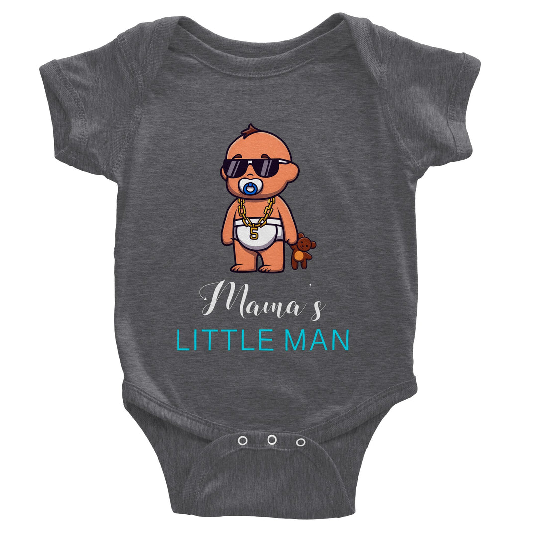 Classic Baby Short Sleeve Bodysuit Boy - "Mama's Little Man, Daddy's BIG Boy"