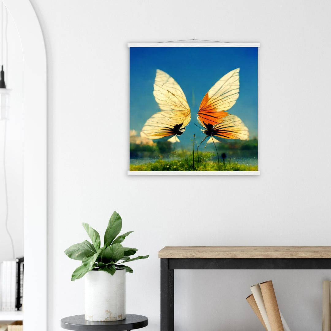 Classic Semi-Glossy Paper Poster with Hanger - Dreaming Butterflies II