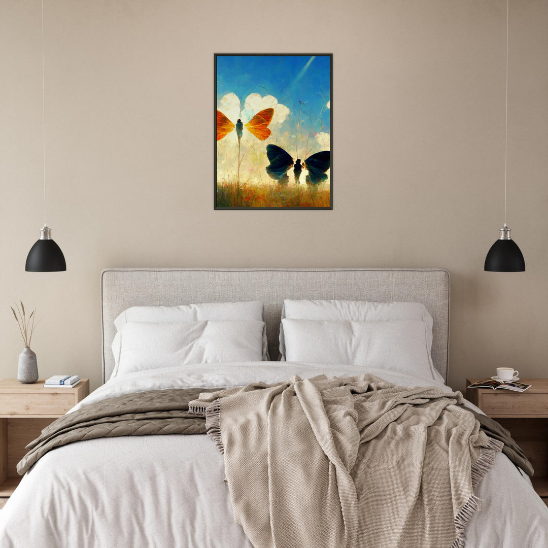 Classic Matte Paper Metal Framed Poster - Dreaming Butterflies