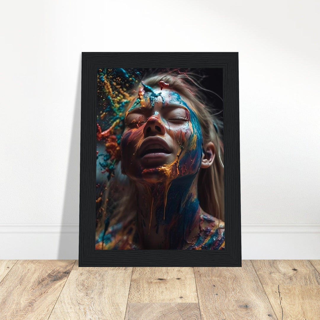 Premium Semi-Glossy Paper Wooden Framed Poster - Colourful Imagination