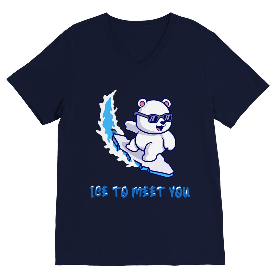 Premium Unisex V-Neck T-shirt "Ice To Meet You"