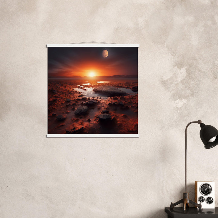 Museum-Quality Matte Paper Poster with Hanger - Sunset on Mars II