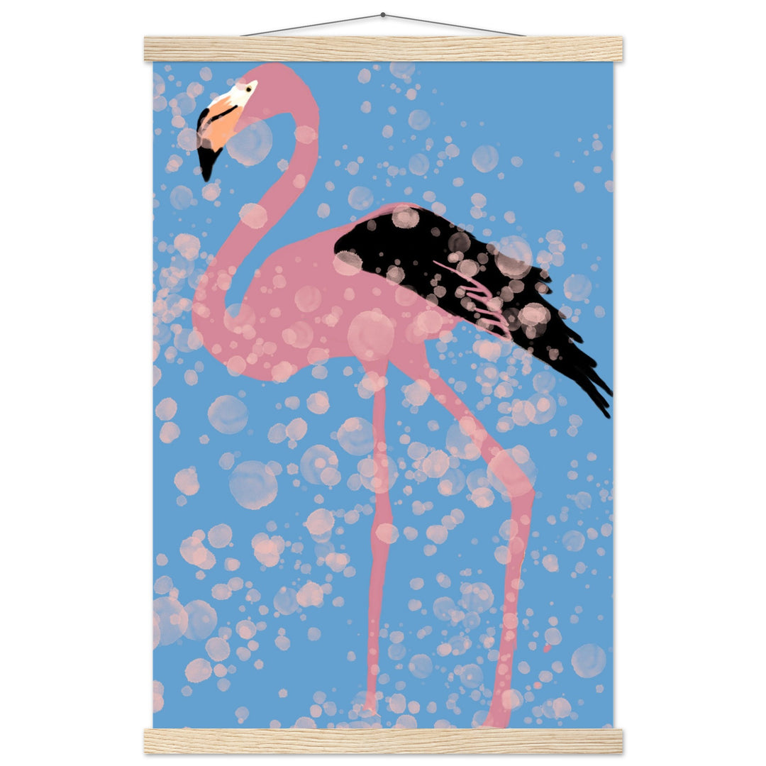 Classic Semi-Glossy Paper Poster with Hanger - Pink Flamingo