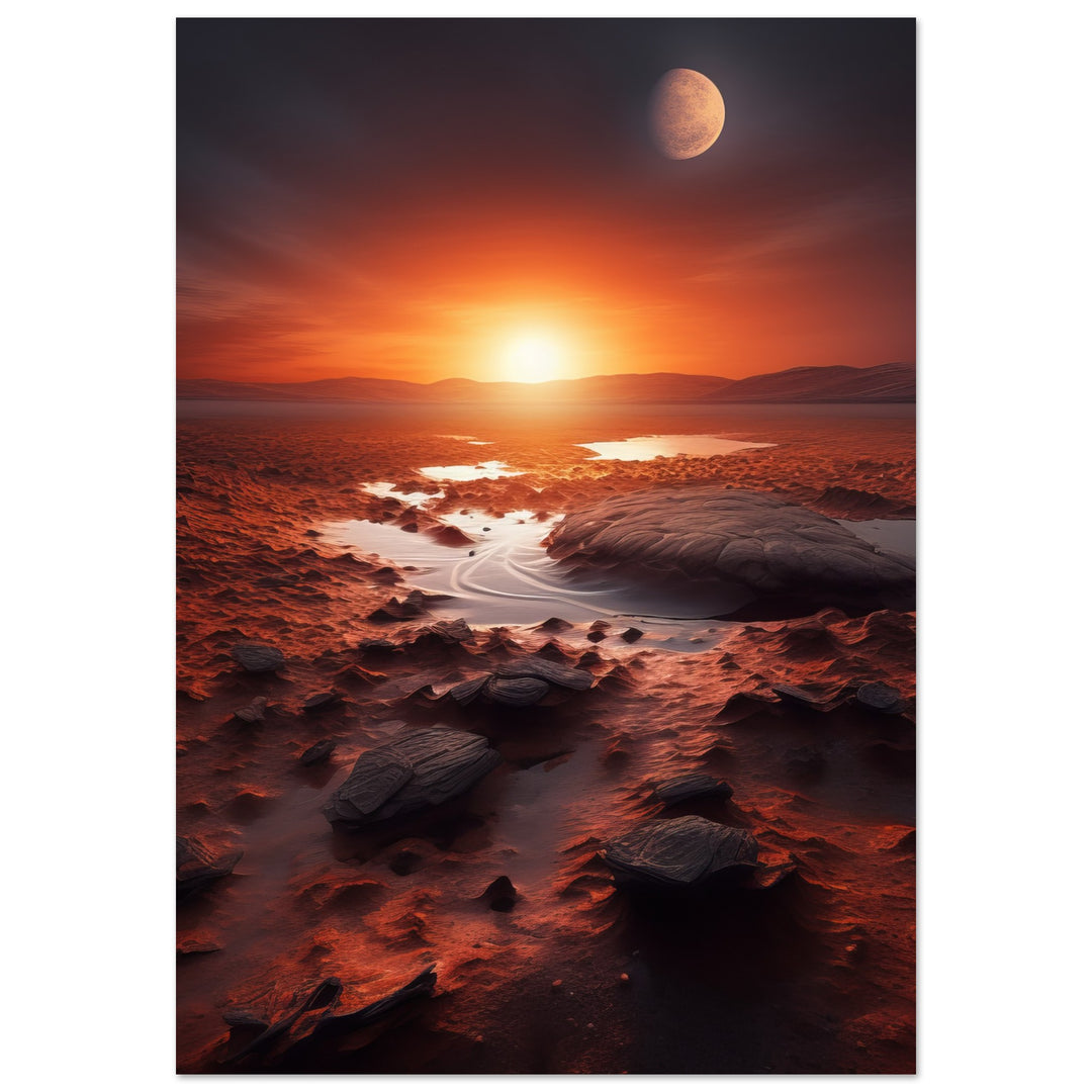 Foam Portrait - Sunset on Mars II
