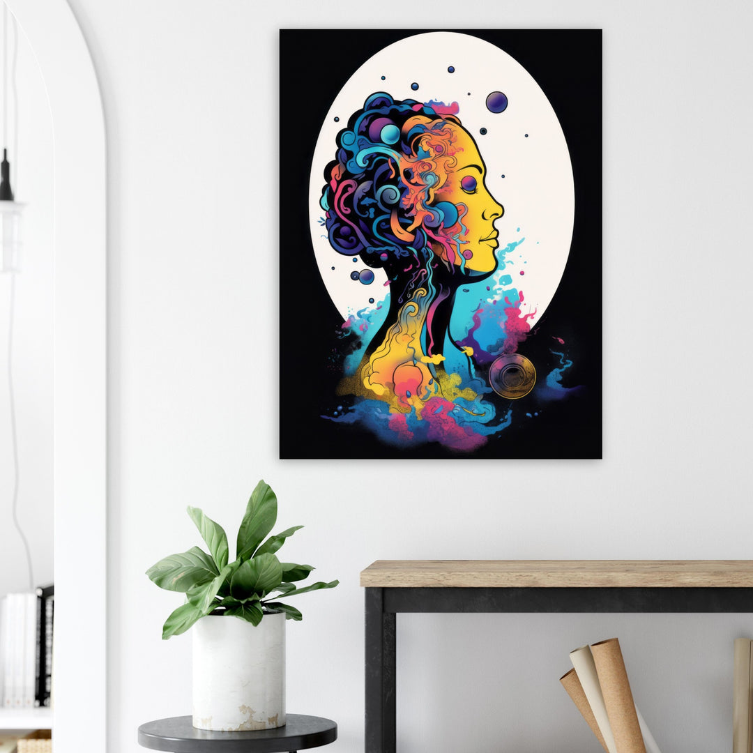 Premium Matte Paper Poster - Colour Art Hair Girl II