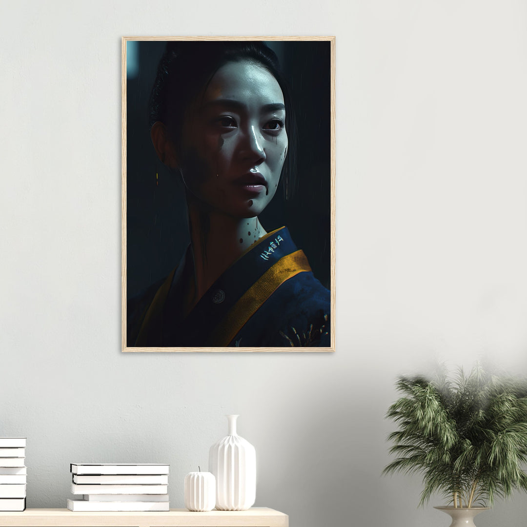 Classic Matte Paper Wooden Framed Poster - Beneath the Sakura's