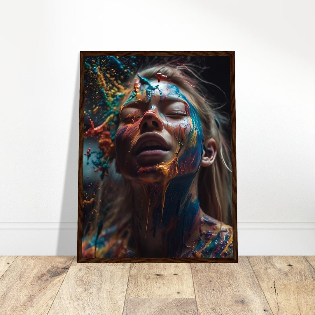 Premium Semi-Glossy Paper Wooden Framed Poster - Colourful Imagination