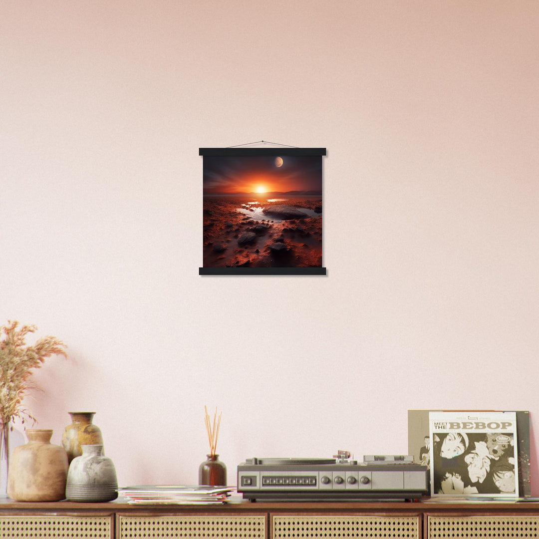 Premium Semi-Glossy Paper Poster with Hanger - Sunset on Mars II