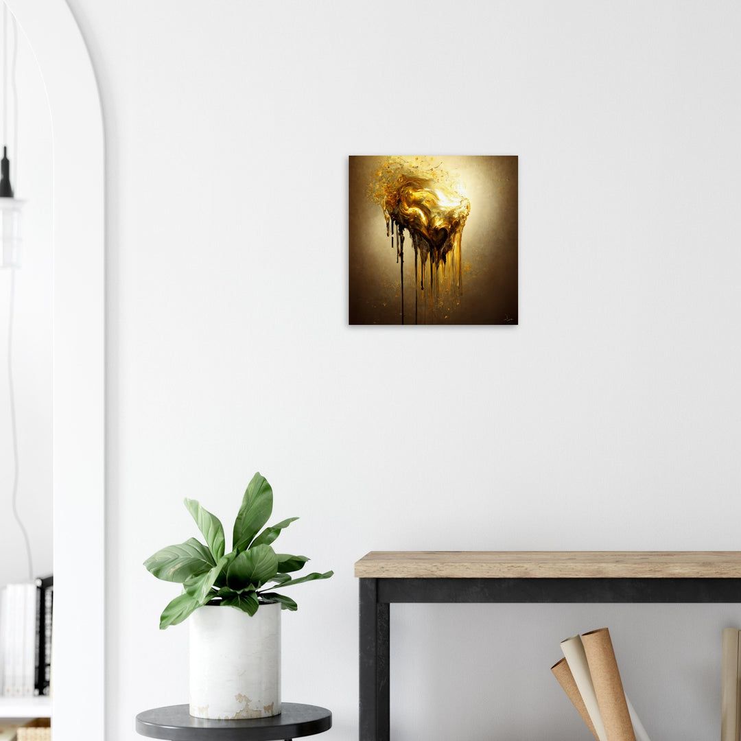 Museum-Quality Matte Paper Poster - Heart of Gold Melted II