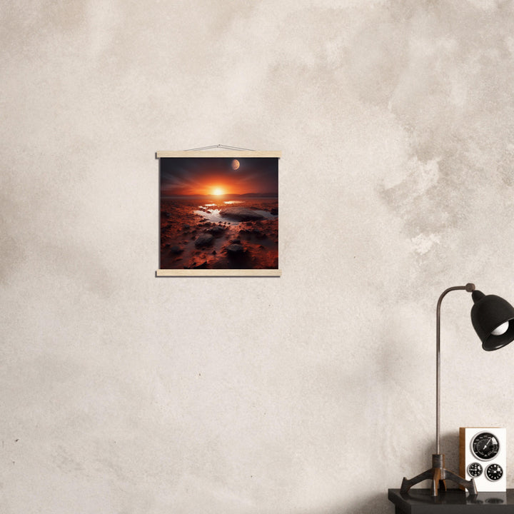 Museum-Quality Matte Paper Poster with Hanger - Sunset on Mars II