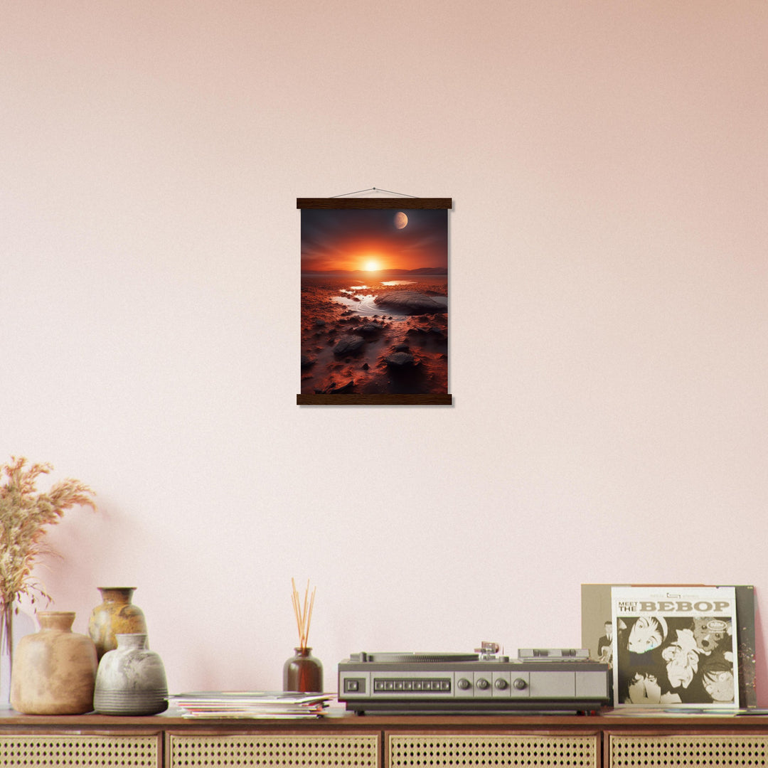 Premium Semi-Glossy Paper Poster with Hanger - Sunset on Mars II