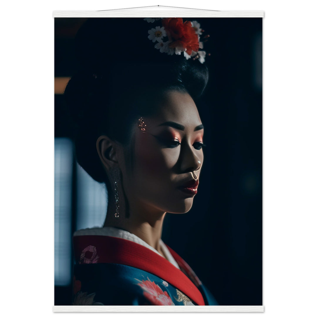 Museum-Quality Matte Paper Poster with Hanger - Geisha's Solitude