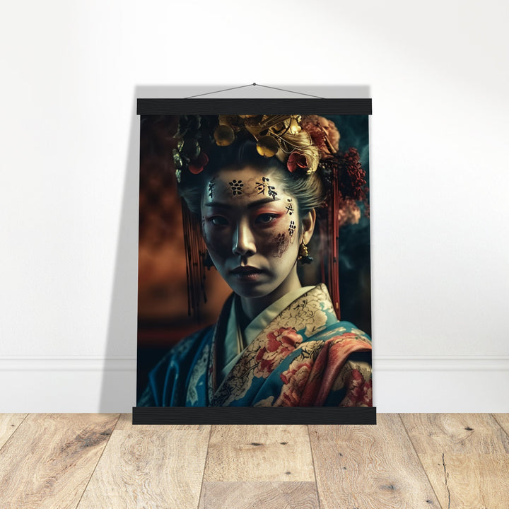 Premium Semi-Glossy Paper Poster with Hanger - Gaze of the Golden Geisha