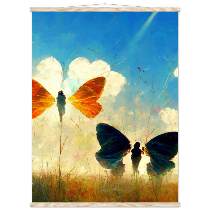 Premium Semi-Glossy Paper Poster with Hanger - Dreaming Butterflies