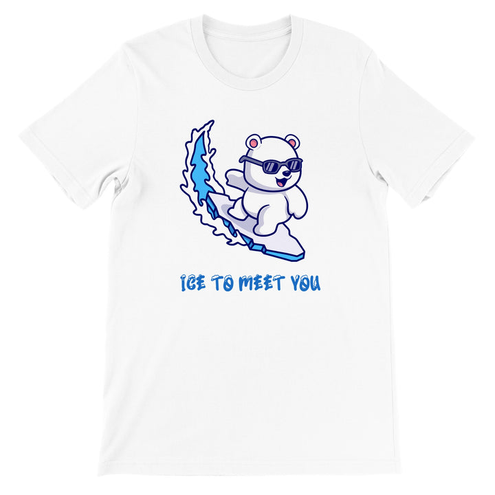 Polycotton Unisex Crewneck T-shirt "Ice To Meet You"