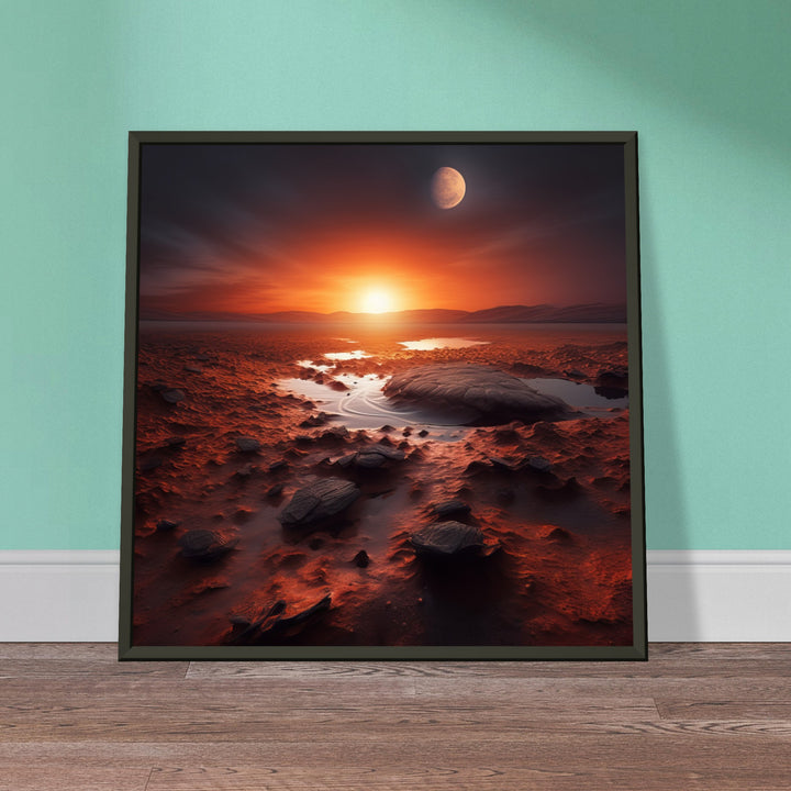 Premium Matte Paper Metal Framed Poster - Sunset on Mars II