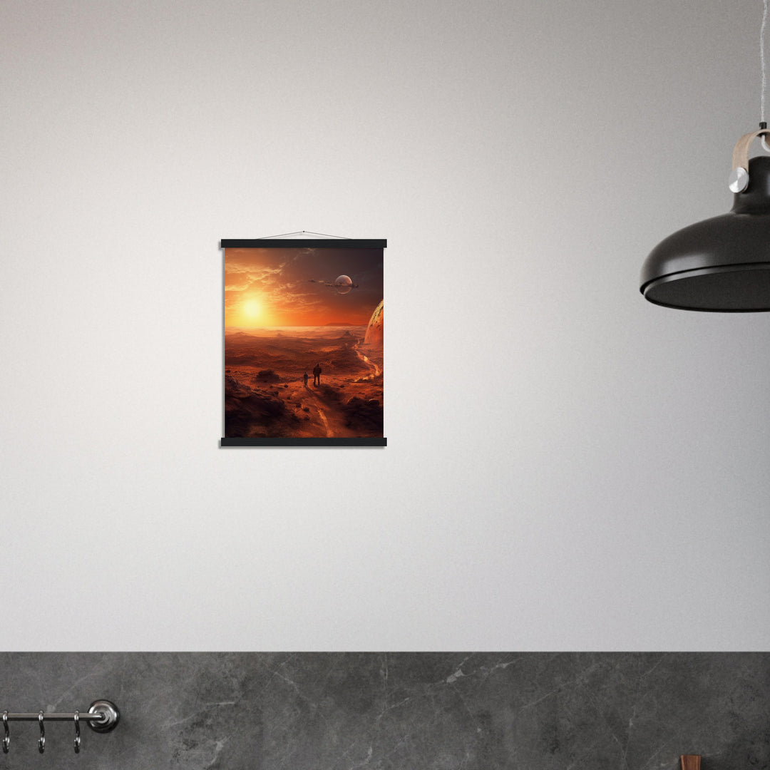 Museum-Quality Matte Paper Poster with Hanger - Sunset on Mars I