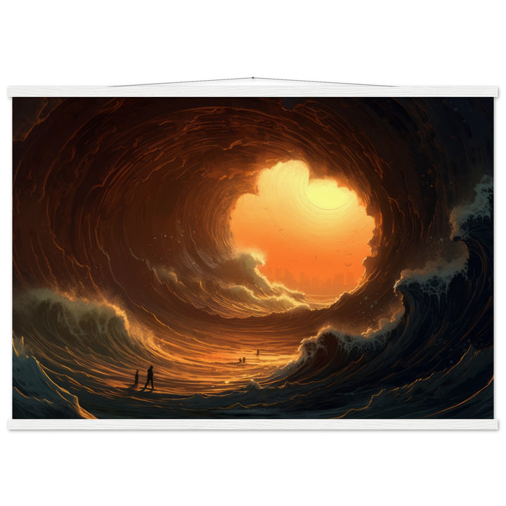 Museum-Quality Matte Paper Poster with Hanger - Abyssal Grotto Wave