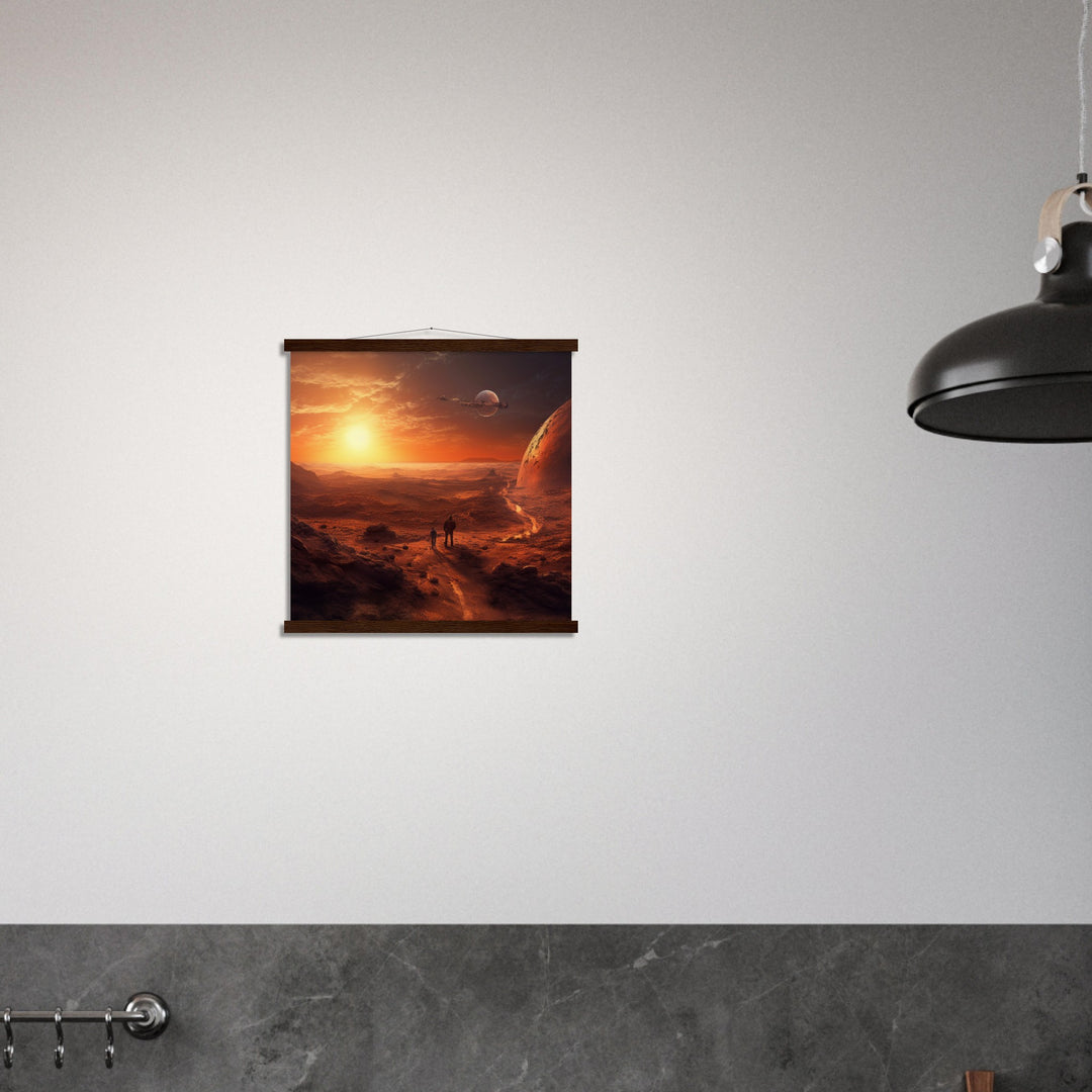 Museum-Quality Matte Paper Poster with Hanger - Sunset on Mars I