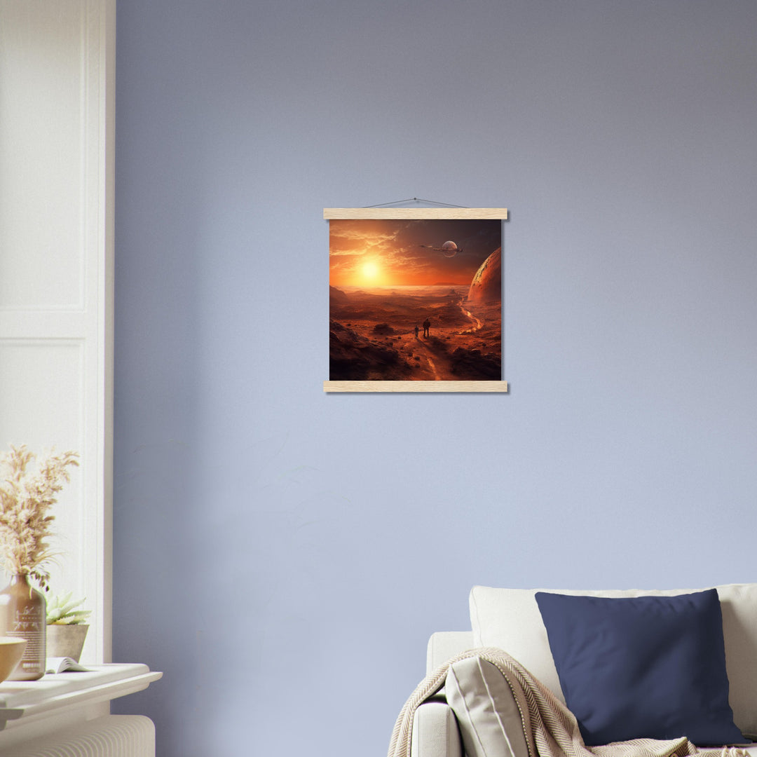 Premium Matte Paper Poster with Hanger - Sunset on Mars I