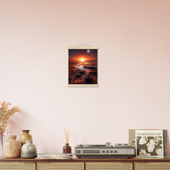 Premium Semi-Glossy Paper Poster with Hanger - Sunset on Mars II