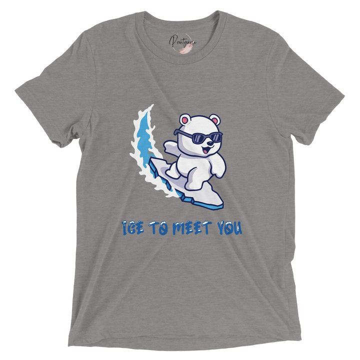 Triblend Unisex Crewneck T-shirt "Ice To Meet You"