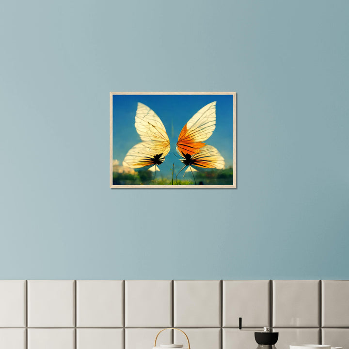 Classic Matte Paper Wooden Framed Poster - Dreaming Butterflies II