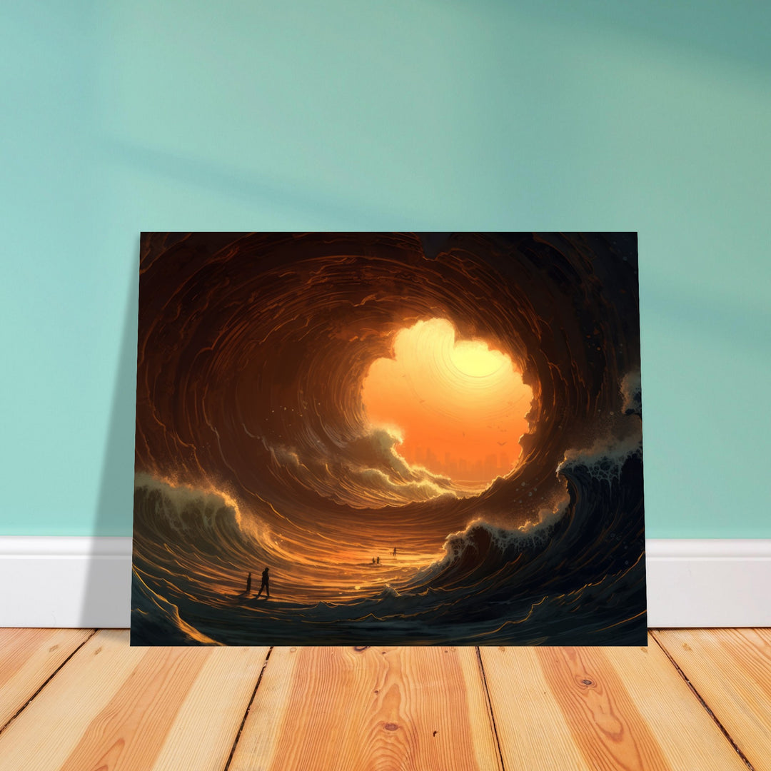 Premium Matte Paper Poster - Abyssal Grotto Wave