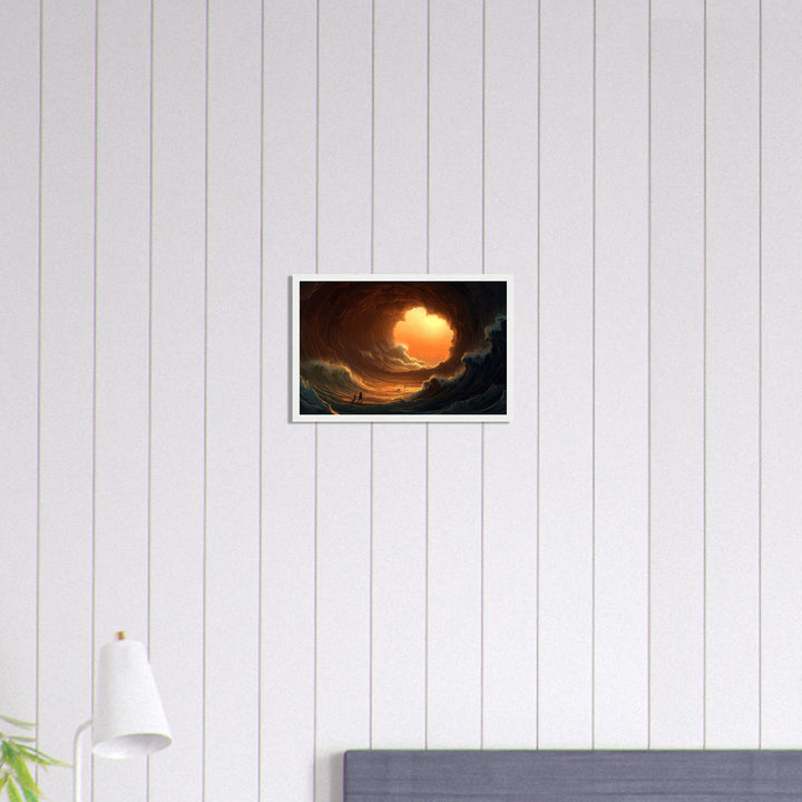 Classic Matte Paper Wooden Framed Poster - Abyssal Grotto Wave