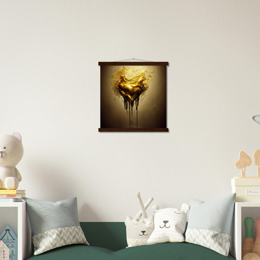 Museum-Quality Matte Paper Poster with Hanger - Heart of Gold Melted