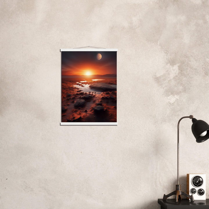 Museum-Quality Matte Paper Poster with Hanger - Sunset on Mars II