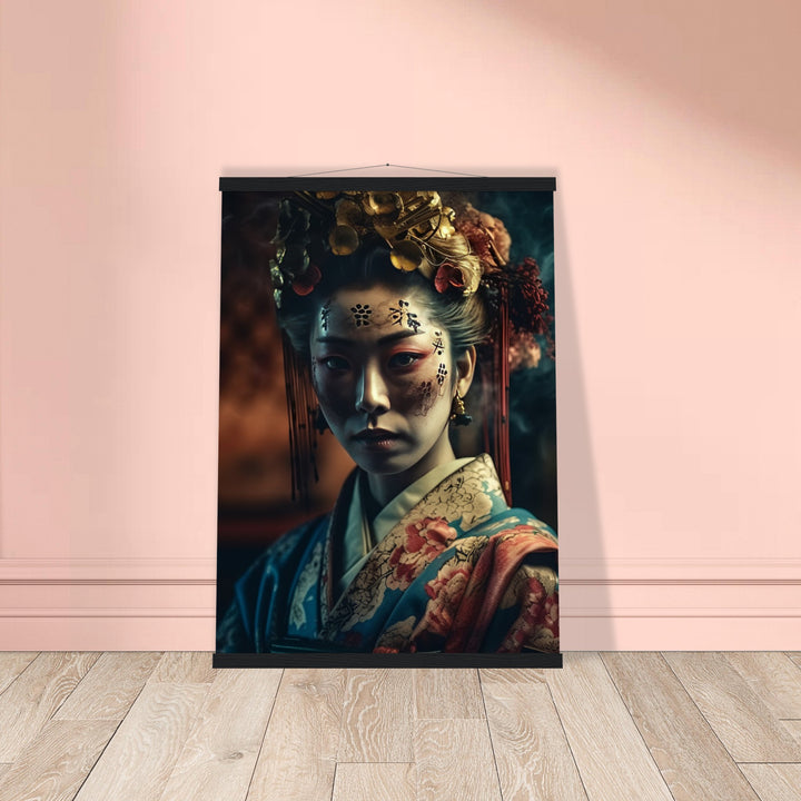 Premium Matte Paper Poster with Hanger - Gaze of the Golden Geisha