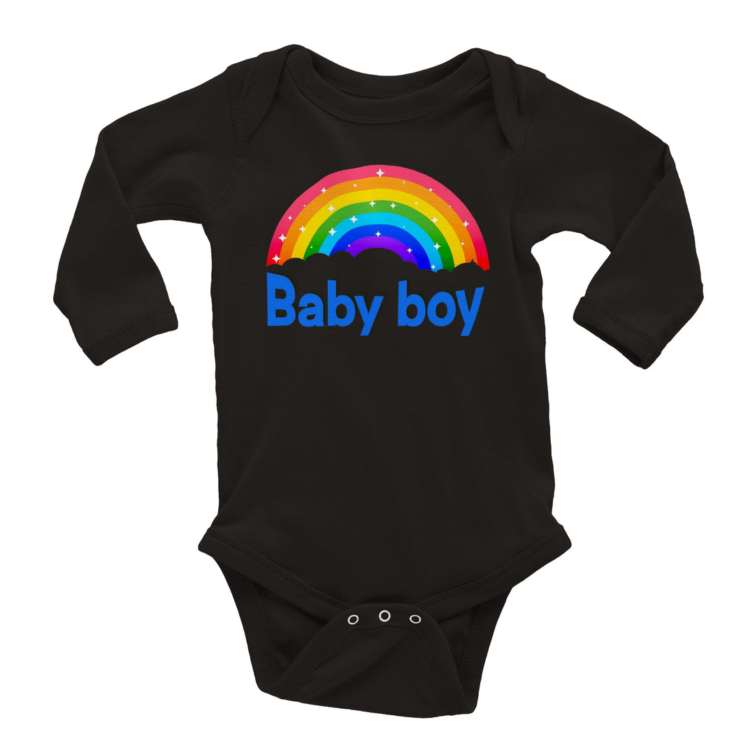 Classic Baby Long Sleeve Bodysuit - Baby Boy Rainbow III