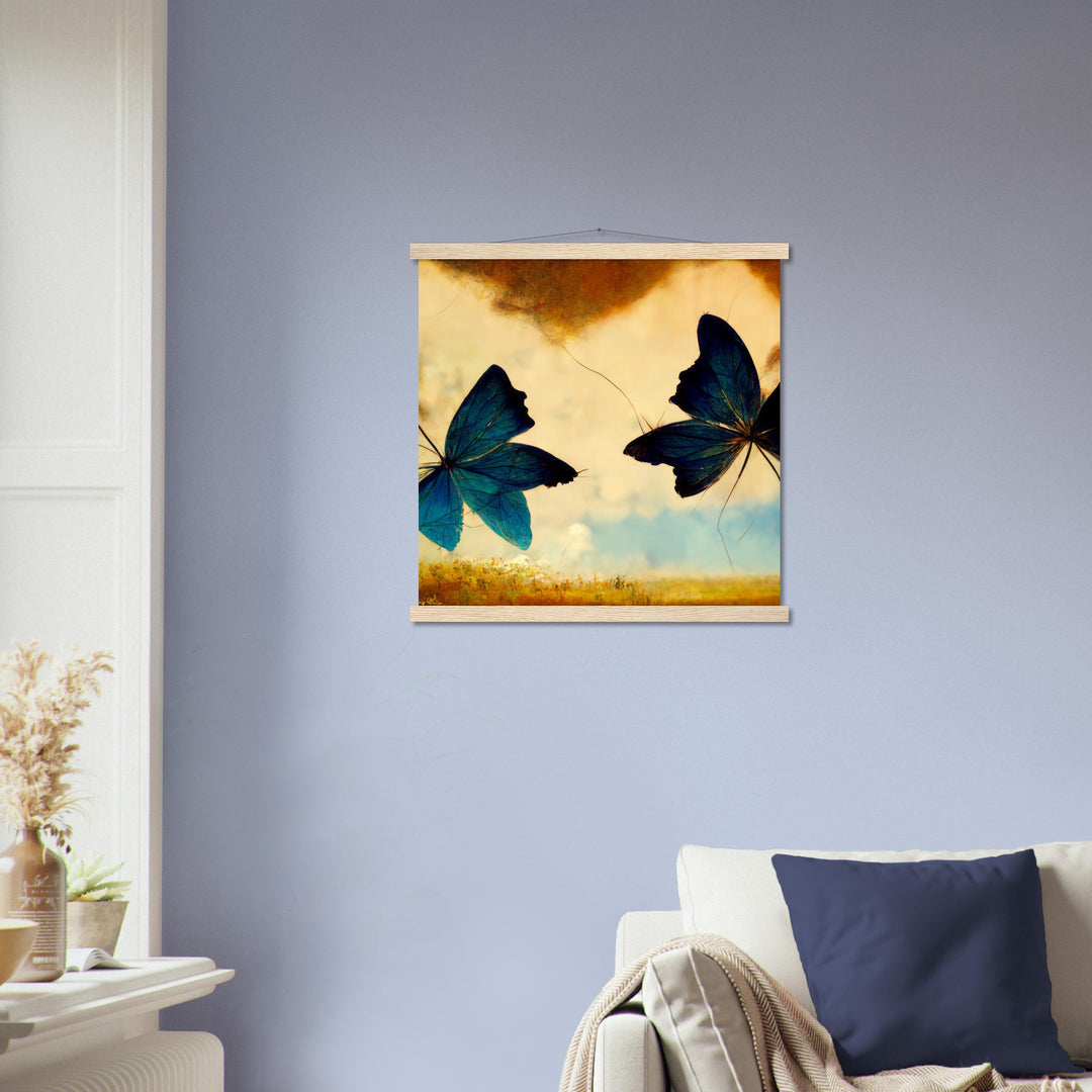 Classic Semi-Glossy Paper Poster with Hanger - Dreaming Butterflies III