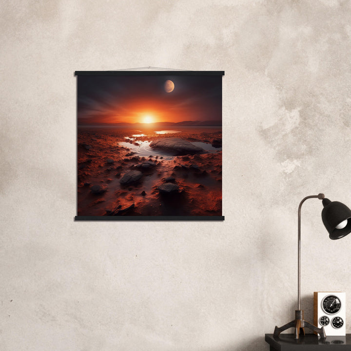 Museum-Quality Matte Paper Poster with Hanger - Sunset on Mars II