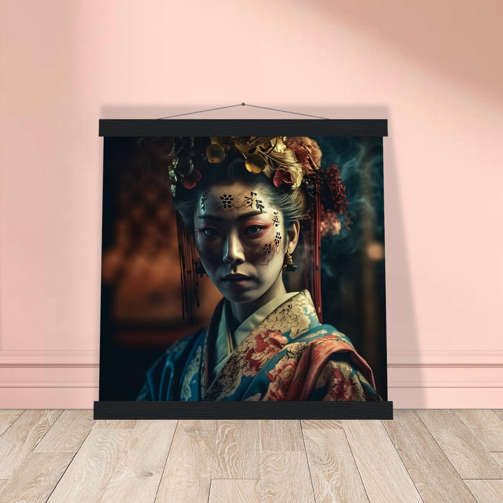 Premium Matte Paper Poster with Hanger - Gaze of the Golden Geisha