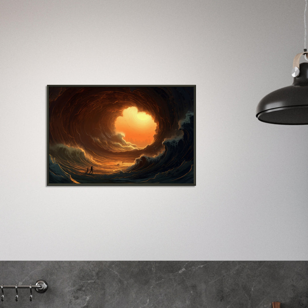 Museum-Quality Matte Paper Metal Framed Poster - Abyssal Grotto Wave