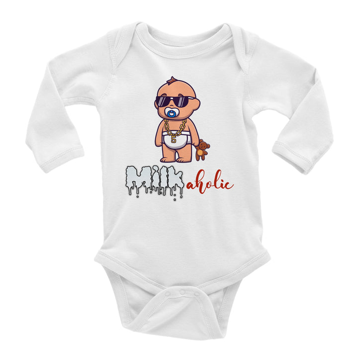 Classic Baby Long Sleeve Bodysuit - Milkaholic