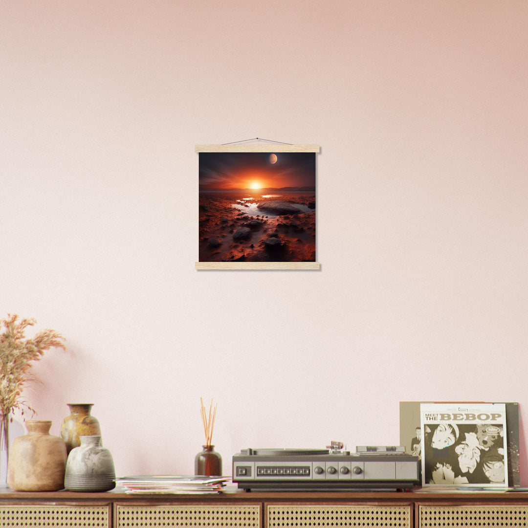 Premium Semi-Glossy Paper Poster with Hanger - Sunset on Mars II