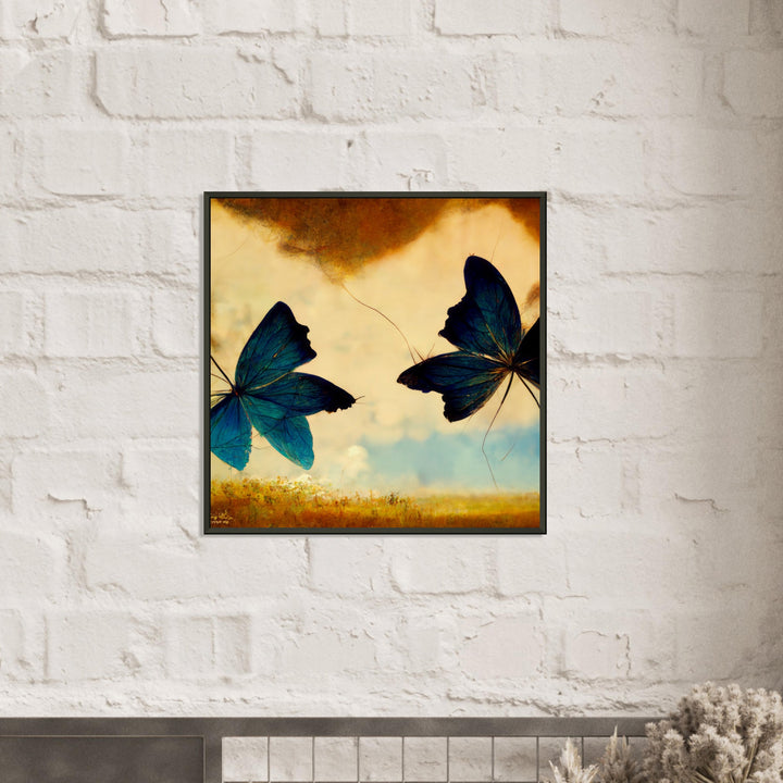 Museum-Quality Matte Paper Metal Framed Poster - Dreaming Butterflies III