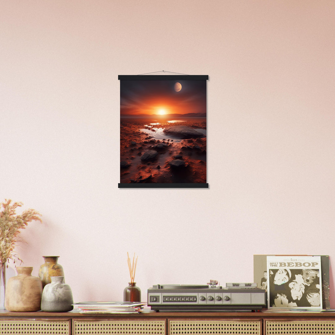 Premium Semi-Glossy Paper Poster with Hanger - Sunset on Mars II