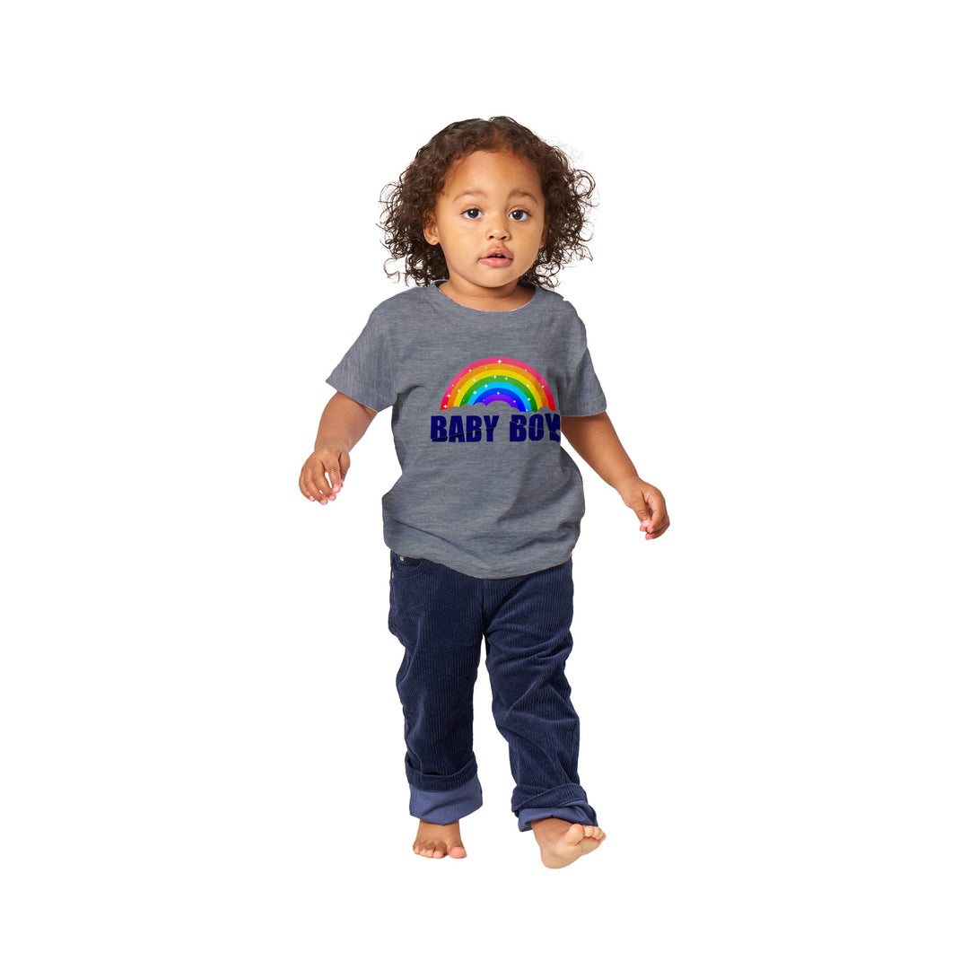 Classic Baby Crewneck T-shirt - Baby Boy Rainbow