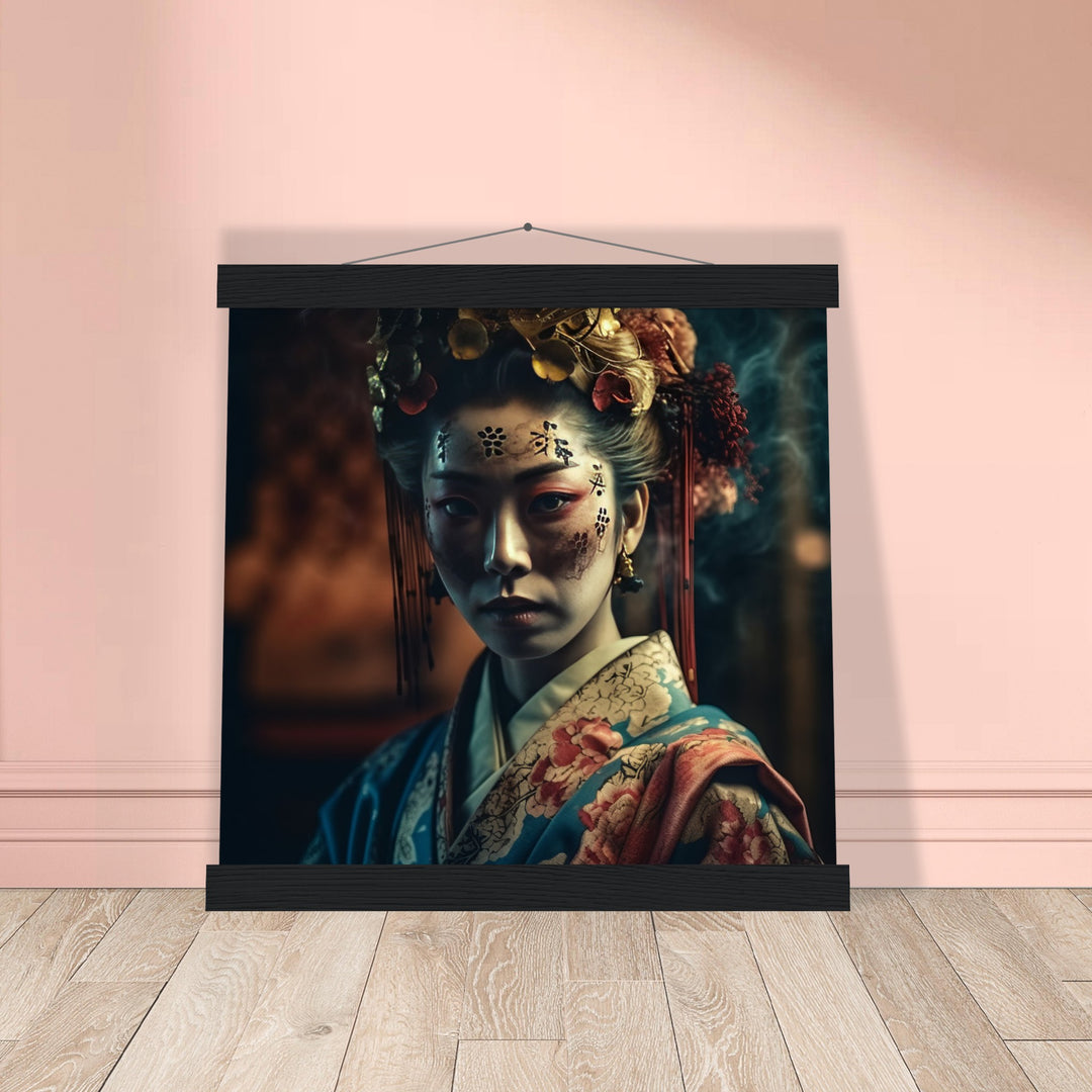 Premium Matte Paper Poster with Hanger - Gaze of the Golden Geisha