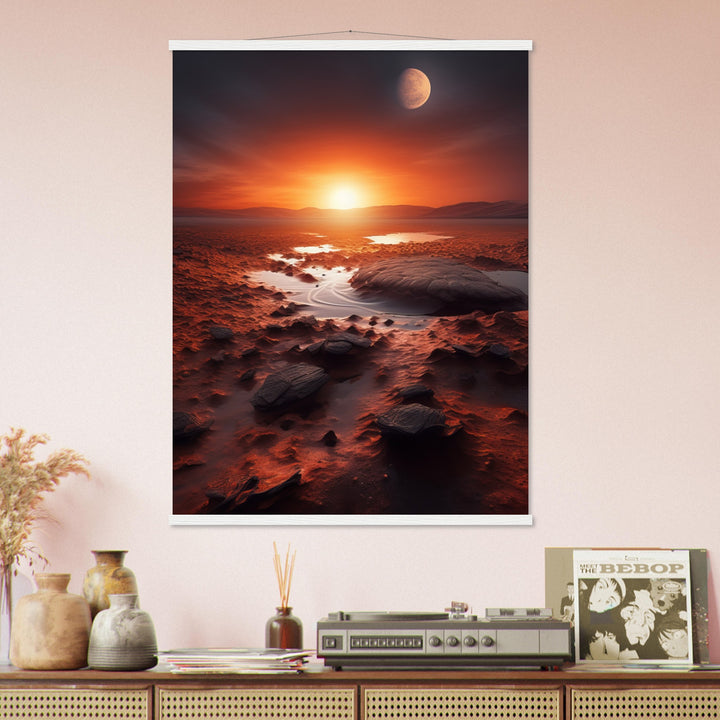 Premium Semi-Glossy Paper Poster with Hanger - Sunset on Mars II