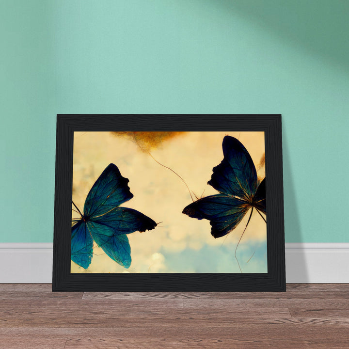 Museum-Quality Matte Paper Wooden Framed Poster - Dreaming Butterflies III
